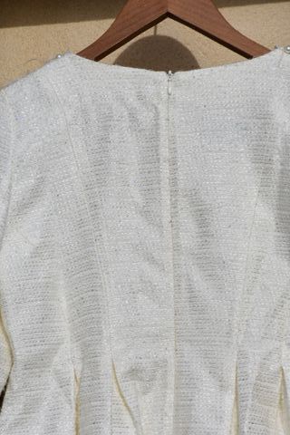 Vestido Blanco María Picaretta Perlas