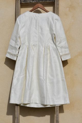 Vestido Blanco María Picaretta Perlas