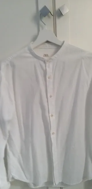 Camisa ZABA Lino Cuello Mao Talla 14