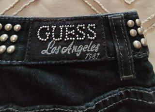 Falda tejana negra con tachuelas - Guess T.29 =39