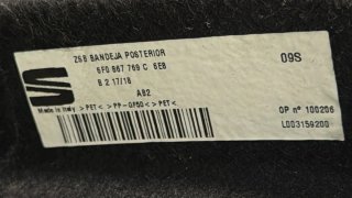 Bandeja Maletero SEAT Ibiza
