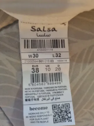 Pantalón blanco Salsa Push in