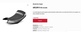 Asiento Bajo Triumph Tiger 900 Rally Pro