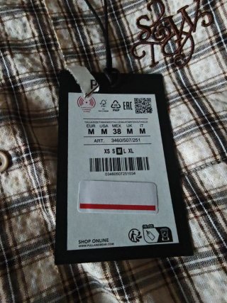 Camisa Pull&Bear cuadros talla M sin estrenar