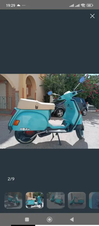 Vespa Cosa CLX Azul y Blanca