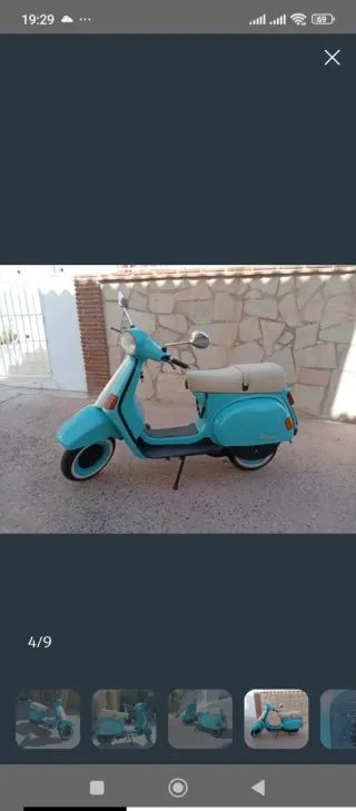 Vespa Cosa CLX Azul y Blanca