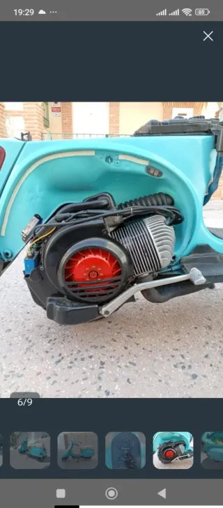 Vespa Cosa CLX Azul y Blanca