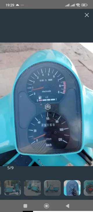 Vespa Cosa CLX Azul y Blanca