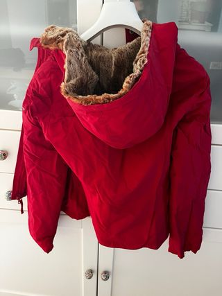 Woolrich Giacca Rossa con Cappuccio