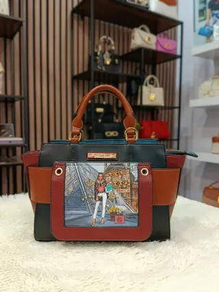 Bolso Nicole Lee Negro y Marrón