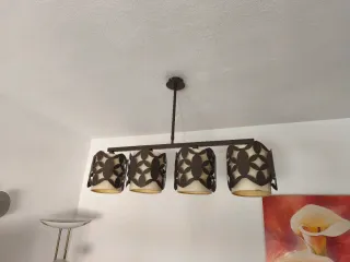 Lámpara de salón 4 focos LED
