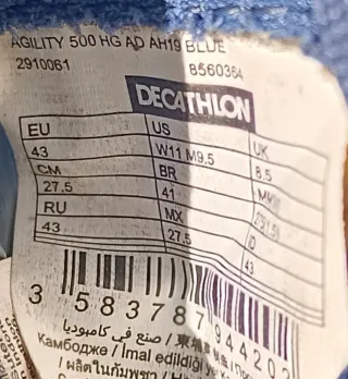 Botas de fútbol Kipsta multitacos Talla 43