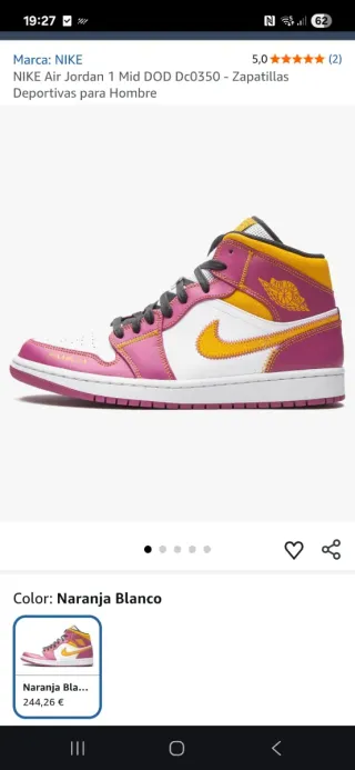 Nike Air Jordan 1 Mid DOD DC350 Talla 44