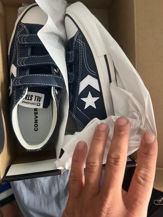 Zapatillas Converse niño velcro azul 33.5 Eu talla
