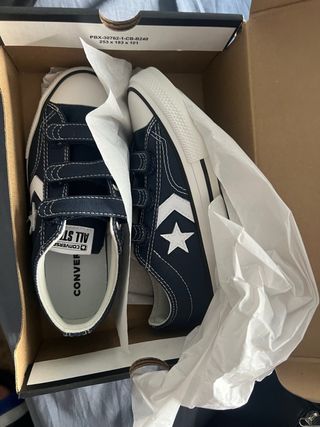 Zapatillas Converse niño velcro azul 33.5 Eu talla