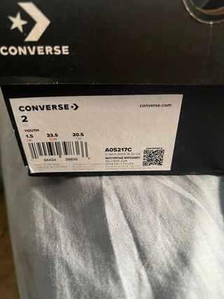 Zapatillas Converse niño velcro azul 33.5 Eu talla