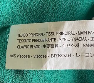 Vestido verde Zara Talla S