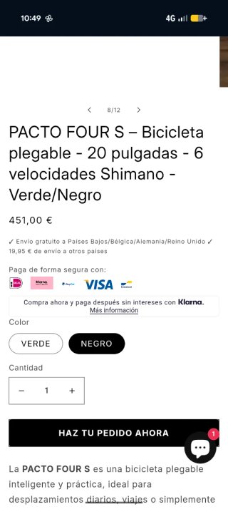 Bicicleta plegable Pacto Four S