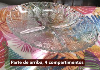 Fuente Vintage de cristal tallado 2 posiciones