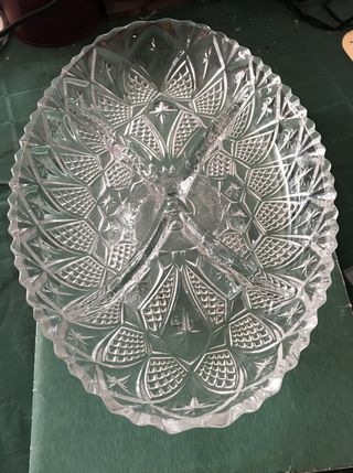 Fuente Vintage de cristal tallado 2 posiciones