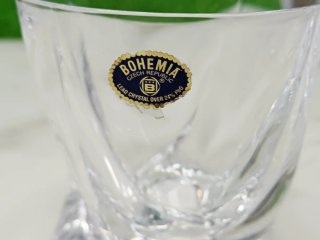 Set Vassoio con  Decanter e 5 Bicchieri Boemia