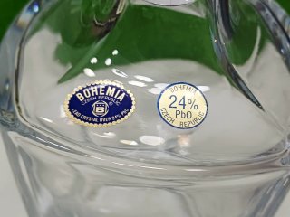 Set Vassoio con  Decanter e 5 Bicchieri Boemia