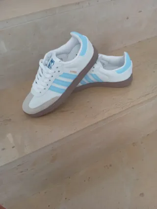 Scarpe Adidas Samba Bianche e Blu