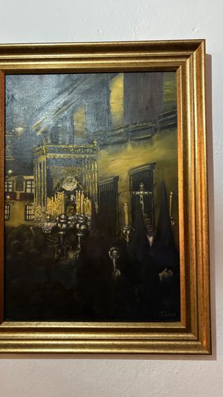 Paso palio Hermandad del Silencio de Carmona.Óleo