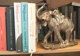 Elefante Auro Belcari Capodimonte laminato Argento