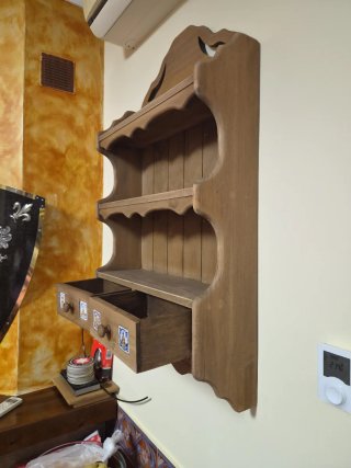 Estantería rústica madera 2 cajones