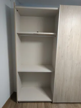 Armario puertas correderas beige/marrón