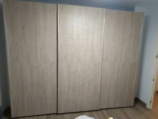 Armario puertas correderas beige/marrón