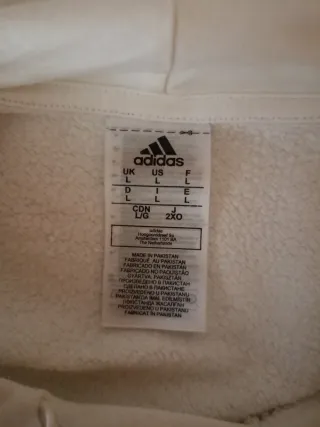 Sudadera Adidas blanca con rayas