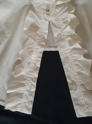Finta blusa bianca in cotone 100%