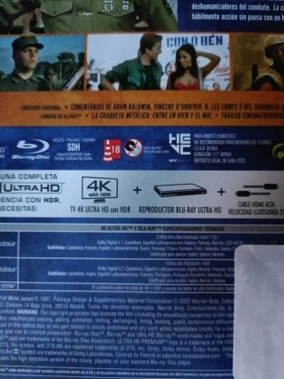 Full Metal Jacket Blu-ray 4K sin abrir