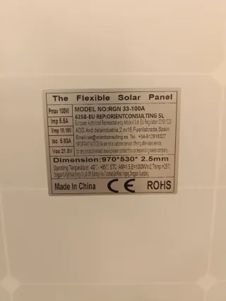 Placa Solar 100W Flexible