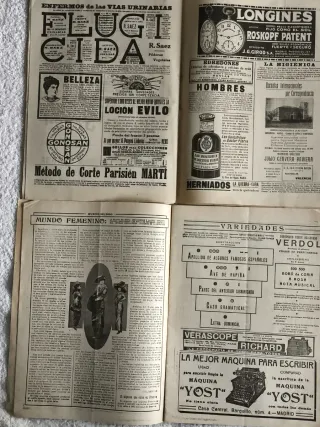 "NUEVO MUNDO" 4 REVISTAS ANTIGUAS AÑO 1912