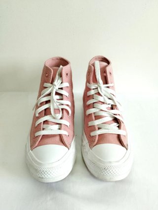 Converse caña alta rosa y blanco