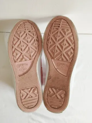 Converse caña alta rosa y blanco