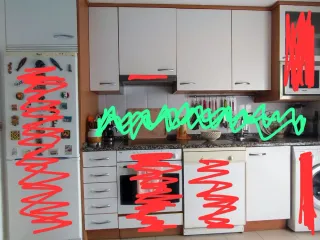 Módulos de cocina madera y metal