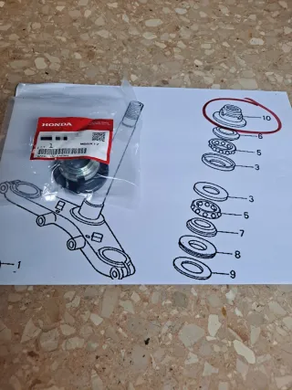 ‼️HAGO ENVIO‼️Tuerca tija mbx nsr 75 nsr 50 ns1