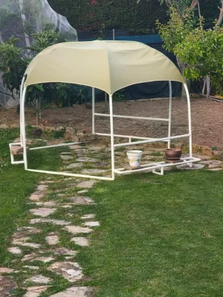 Tenda PVC 3x3m Beige e Bianco