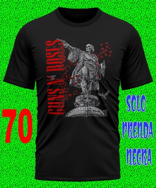 9 GUNS N ROSES CAMISETA HEAVY ROCK MUSICA TEXTALLA