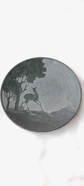 Piatto decorativo ardesia anni '30
