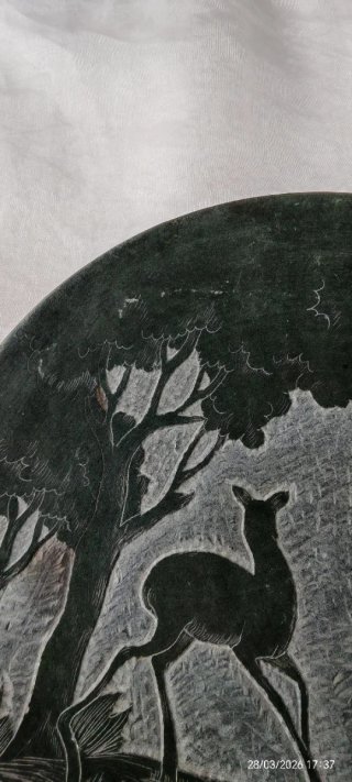 Piatto decorativo ardesia anni '30