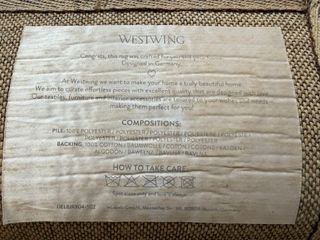 Alfombra Westwing 180x120 cm Beige/Negro