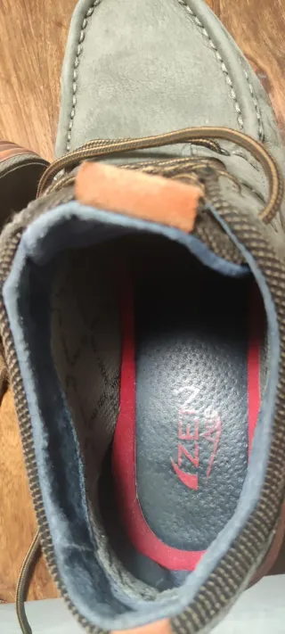 Zapatos Zen Age Hombre Caña alta Gris Naranja