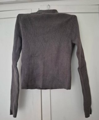 Jersey de punto gris manga larga