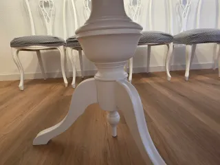 Mesa de comedor extensible blanca