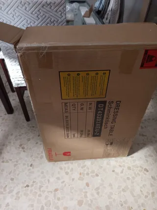 Tocador Maquillaje Hzuaneri Blanco LED Espejo.